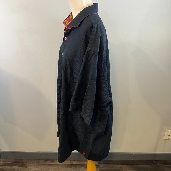 7 DOWNIE‎ ST. Black Waffle Short Sleeve Shirt (3X) - Picture 4 of 8